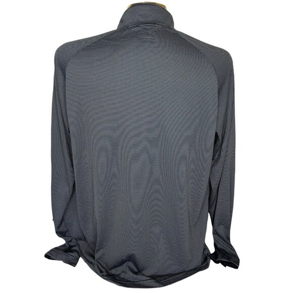 Under Armour Football Pull Over Shirt Mens XL Black 1/4 Zip Striped Loose Fit - Picture 2 of 10